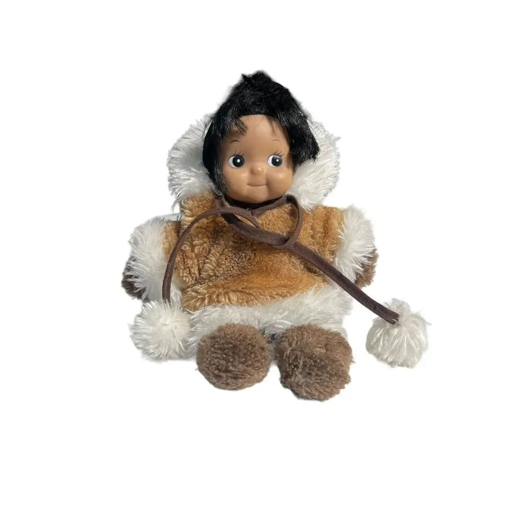 Kipmik Eskimo Doll Plush Anchorage Alaska Faux Fur 9